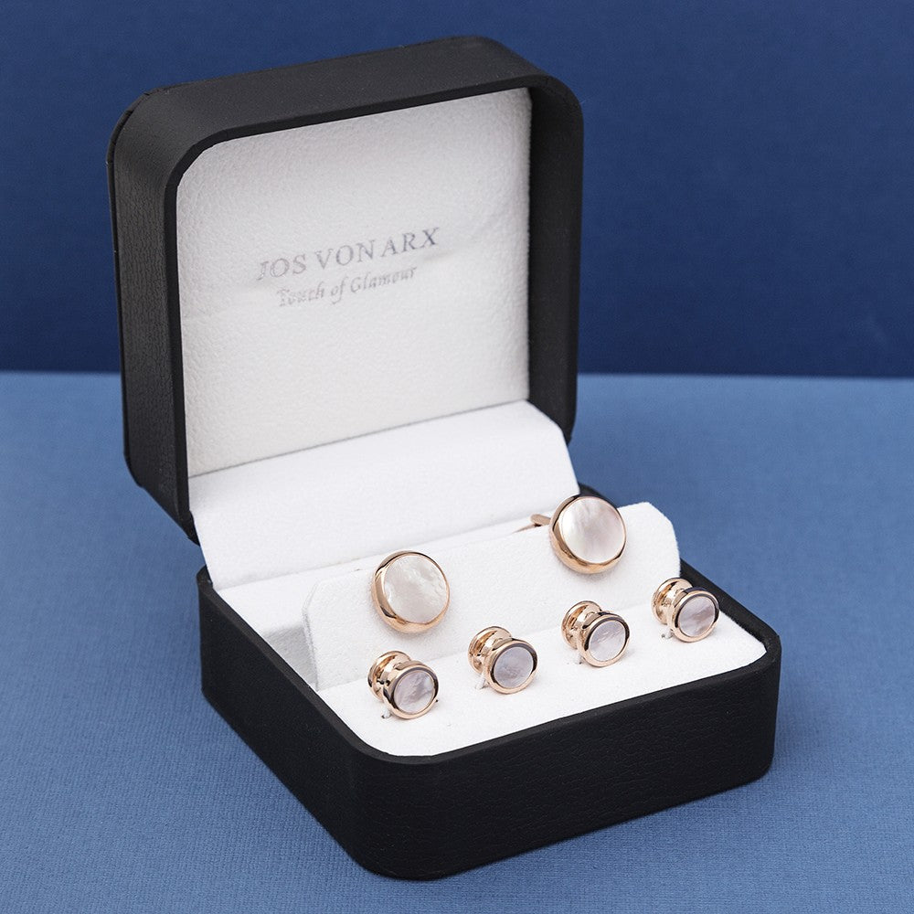 Onyx Dress Shirt Studs | Tuxedo Dress Studs | Black Tie Shirt Studs