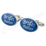 Cufflink Man Cufflinks Brides Father Cufflinks - Oval Blue