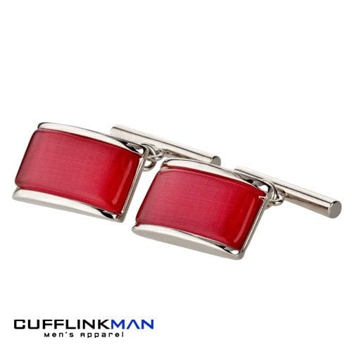 Cerise Chain Link Cufflinks