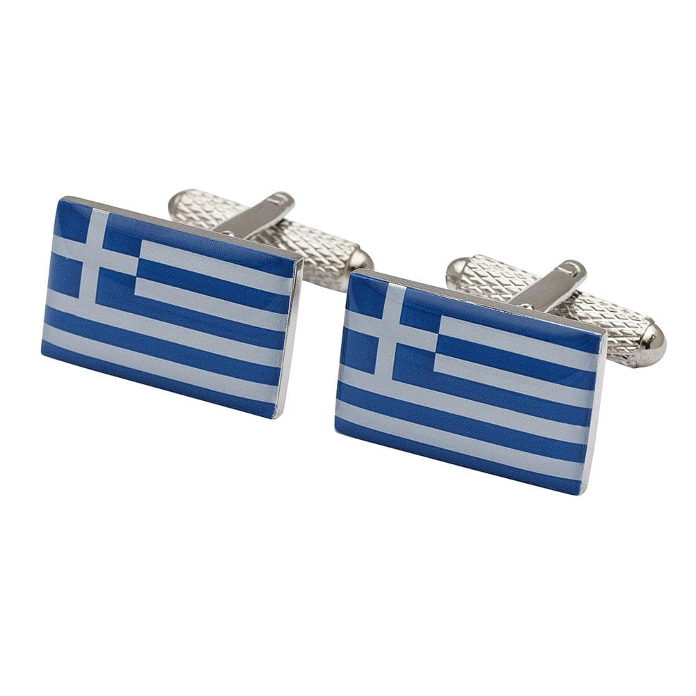 Cufflinks - Greek Flag main image 1