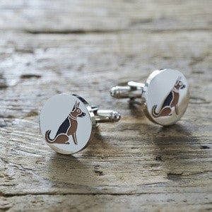 Sweet William Designs Cufflinks German Shepherd Dog Cufflinks Black
