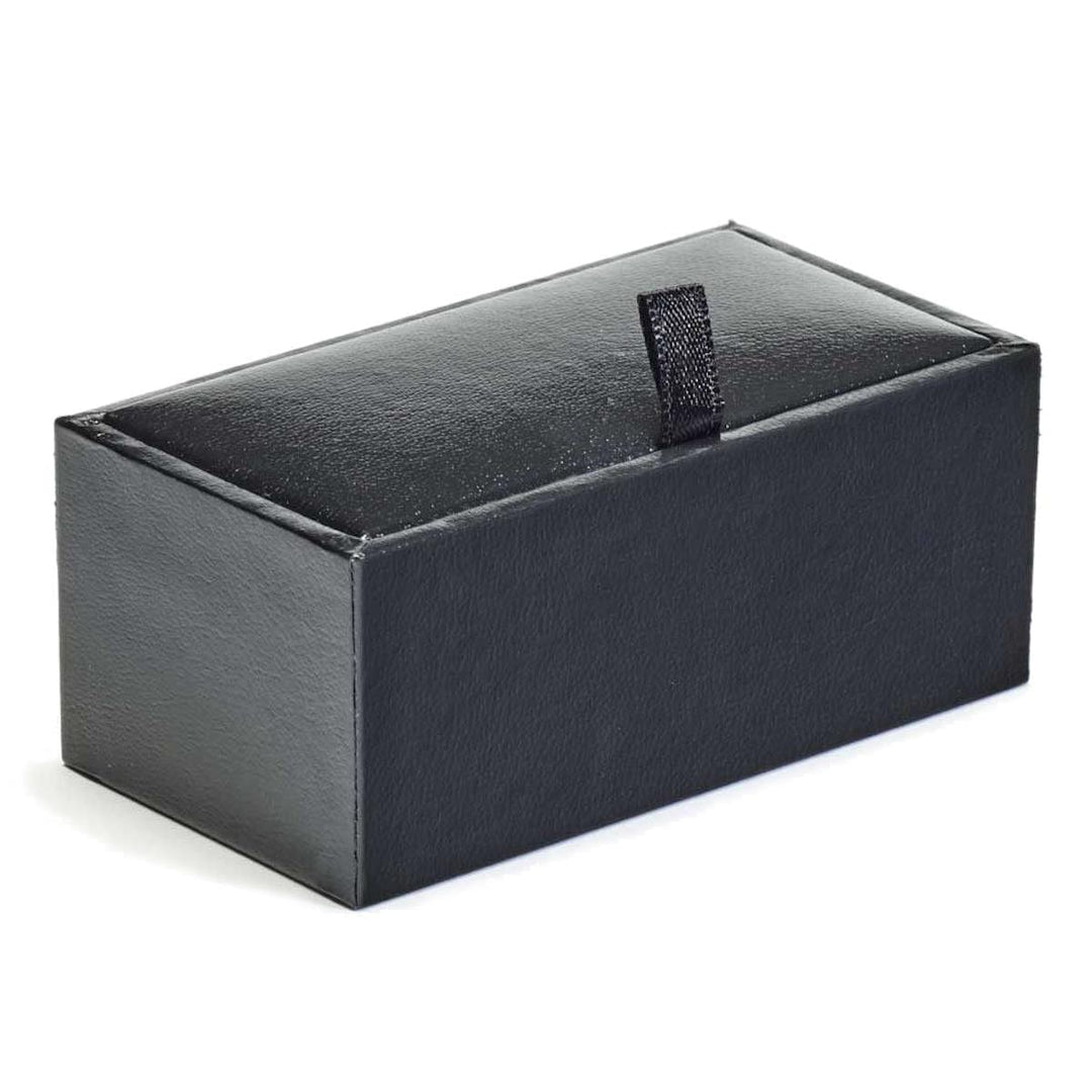 Cufflink Man Add-ons Black Leatherette Cufflink Box
