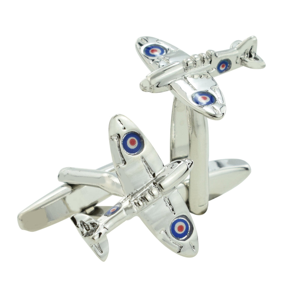 Spitfire Cufflinks and Tie Clip Gift Set | Military Aviation Cufflinks