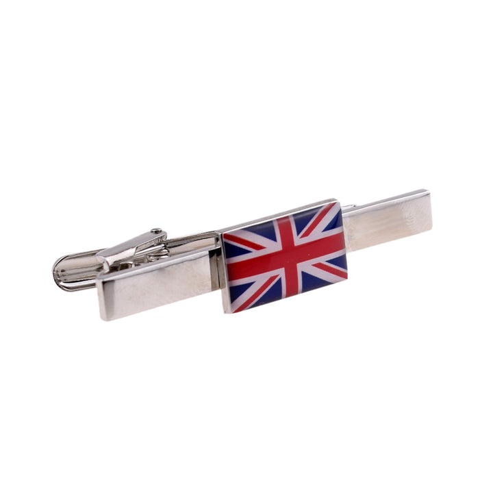 Union Jack Flag Cufflinks and Tie Clip Gift Set