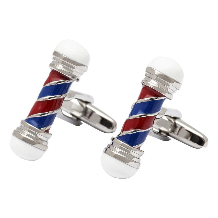 cufflink man Barbers Pole Cufflinks