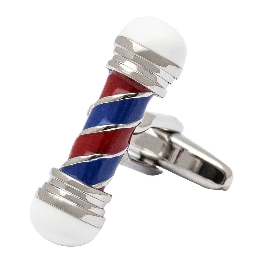 cufflink man Barbers Pole Cufflinks