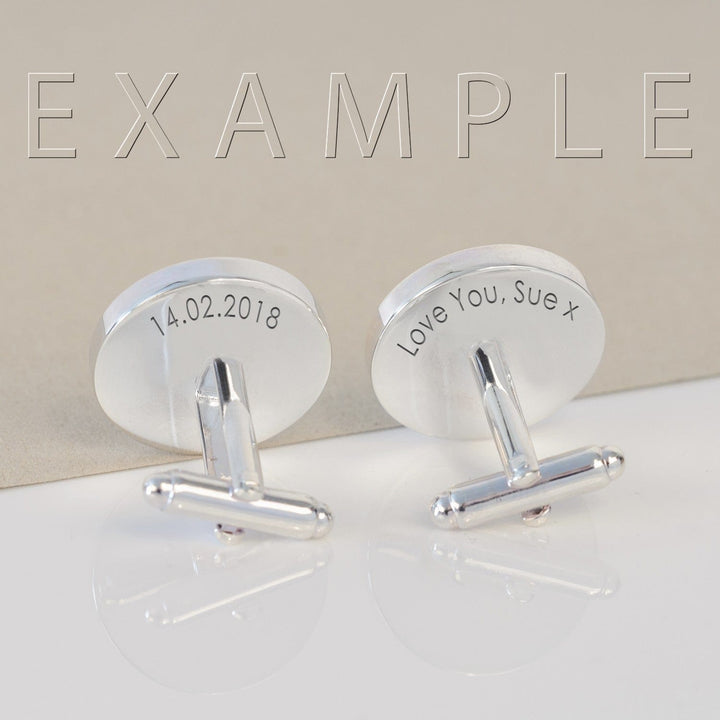 Cufflink Man Cufflinks - Personalised Hidden Message Engraved Personalised Cufflinks