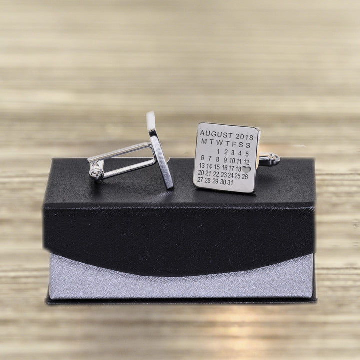 Cufflink Man Cufflinks - Personalised Personalised Engraved Calendar Cufflinks