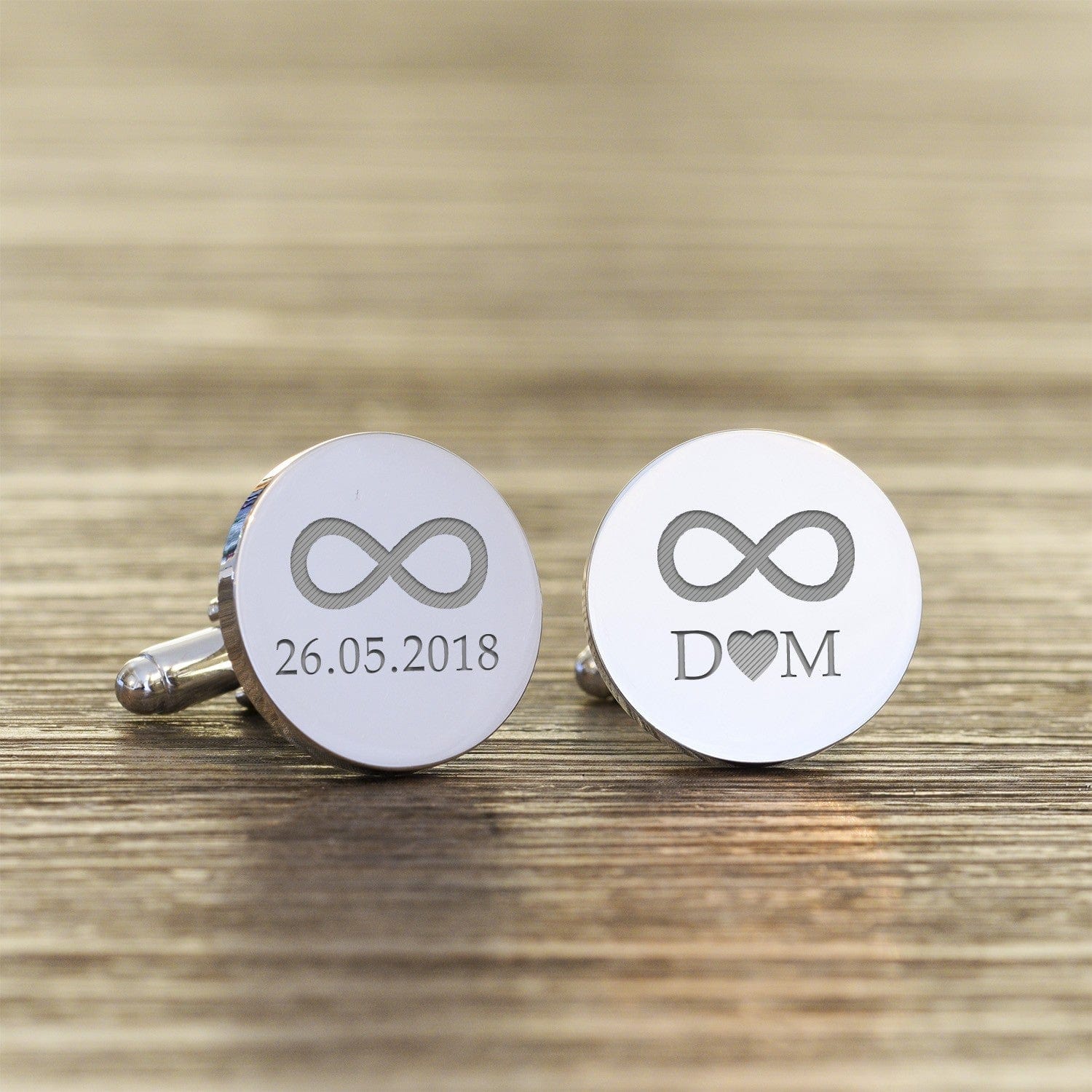 Silver cufflinks engraved outlet