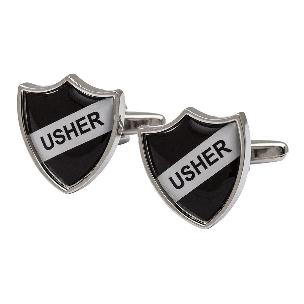 Usher shield cufflinks