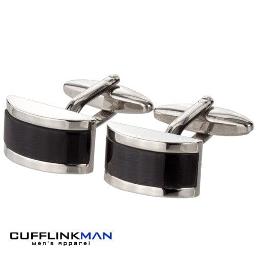Cufflink Man Cufflinks Whisper Black Cufflinks