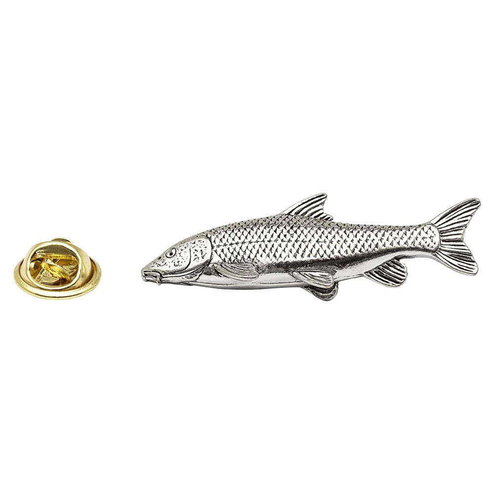 Barbel Fish Pewter Lapel Pin Badge