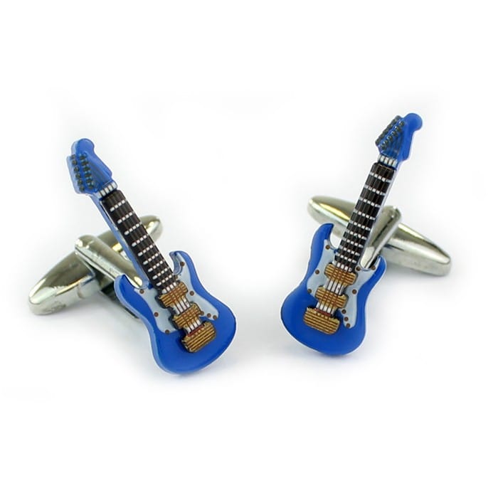 Mag Mouch & Sophos Cufflinks Blue Electric Guitar Cufflinks